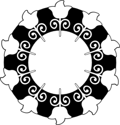 Flower Of Circular Design Outline Icon Svg Set, Free Vectors File